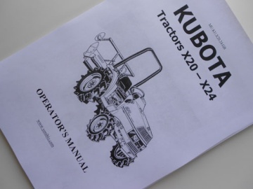 Manuale Kubota GB - Kubota : X20, X24
