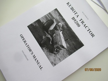 Manuale Kubota GB - Kubota : B9200
