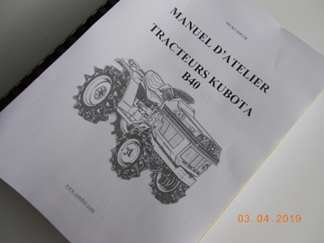 Manuale di officina Kubota FR - Kubota : B40
