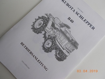 Manuale Kubota D - Kubota : B40

